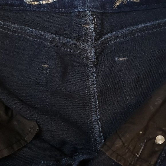 Bootcut Dark Wash Embroidered Jeweled Low Rise Womens Seven7 Jeans Size 27 - Picture 9 of 12